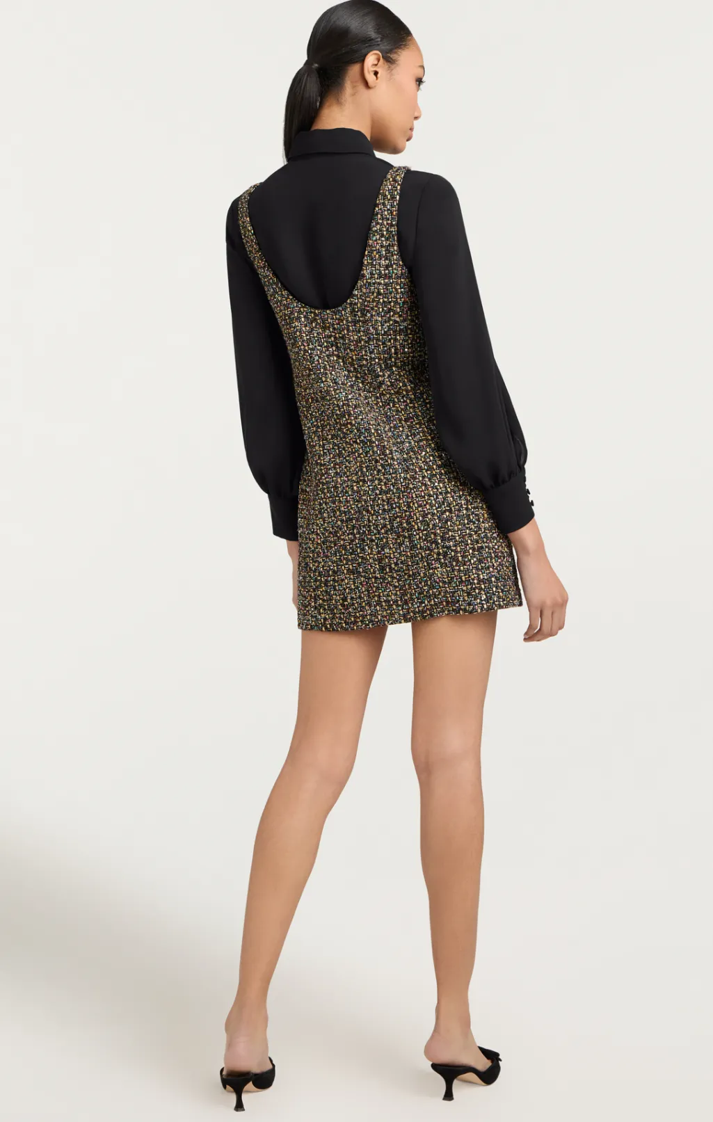 Cinq à Sept Confetti Tweed Florianna Dress BlackMulti Clearance