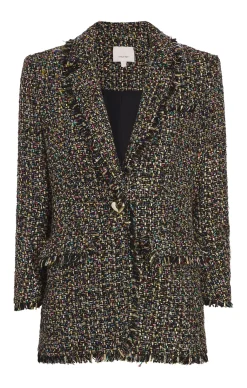 Cinq à Sept Confetti Tweed Khloe Blazer BlackMulti