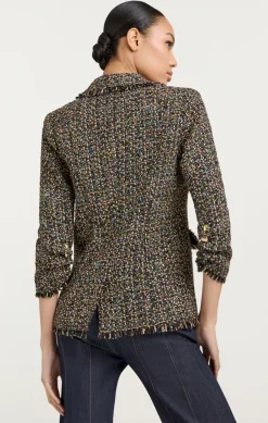 Cinq à Sept Confetti Tweed Khloe Blazer BlackMulti