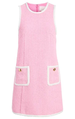 Cinq à Sept Contrast Auden Dress Flamingo/White Discount
