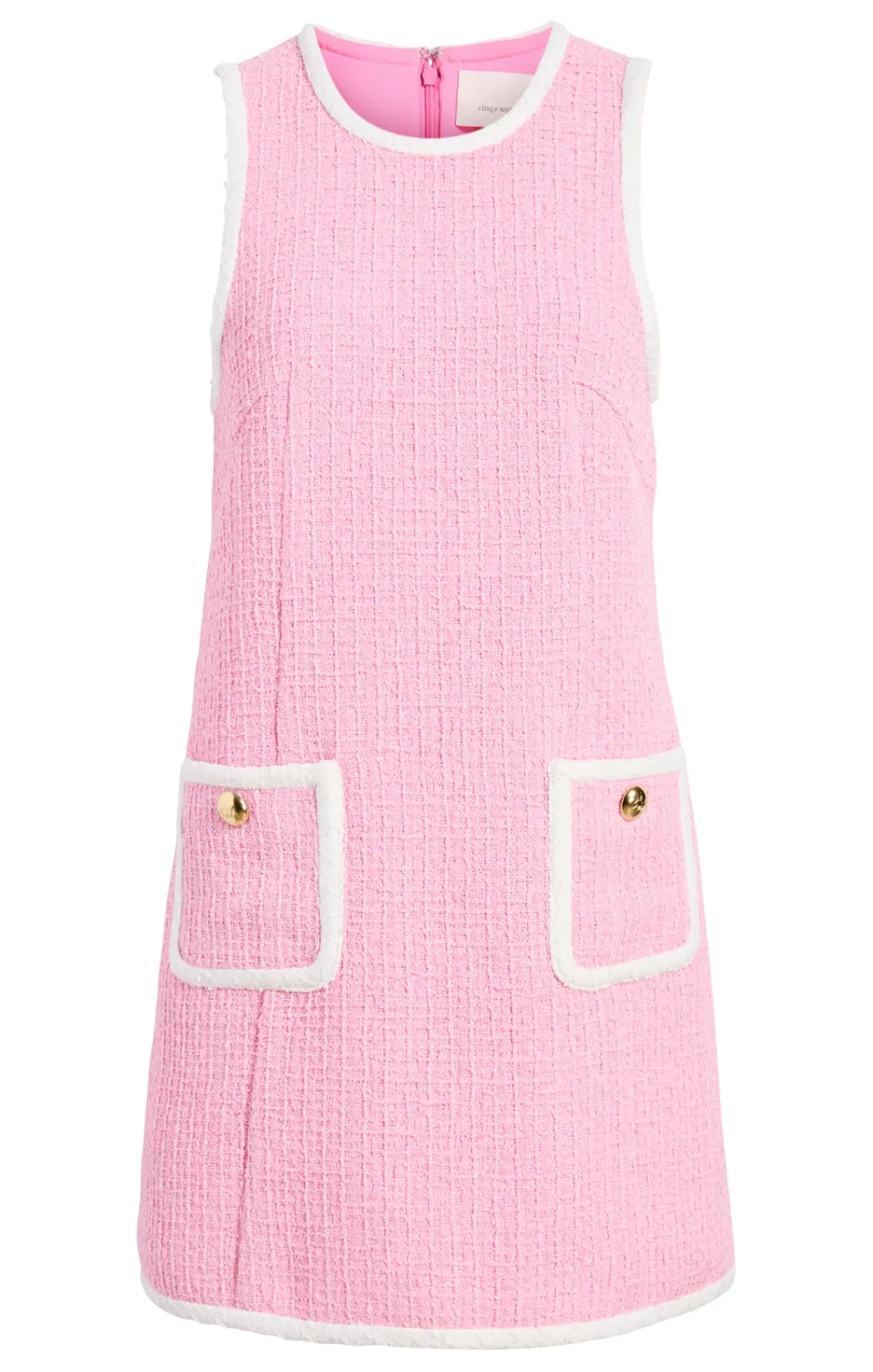 Cinq à Sept Contrast Auden Dress Flamingo/White Discount