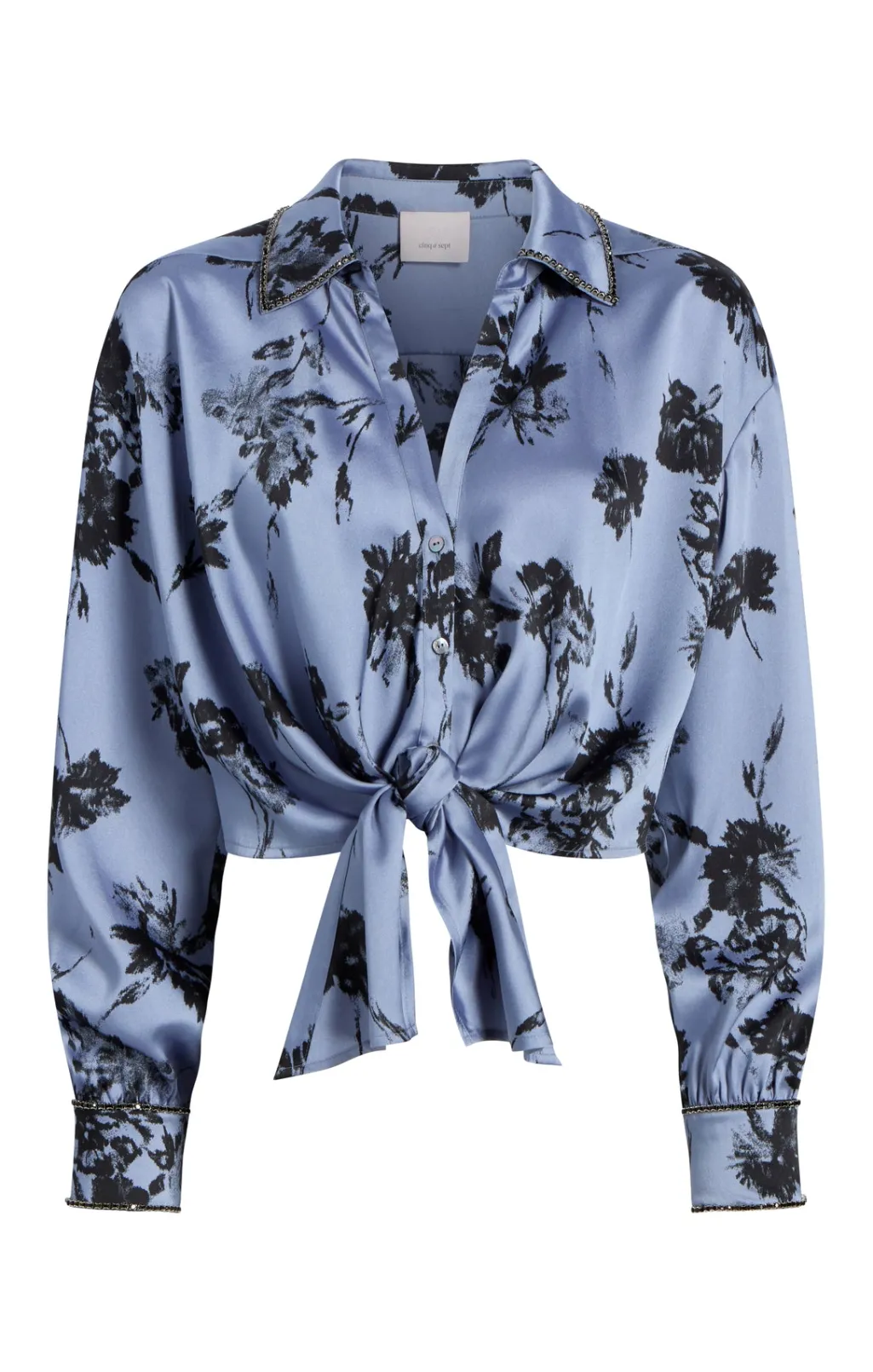 Cinq à Sept Cool Carnation Embellished Marianna Top RusticBlueMulti Sale