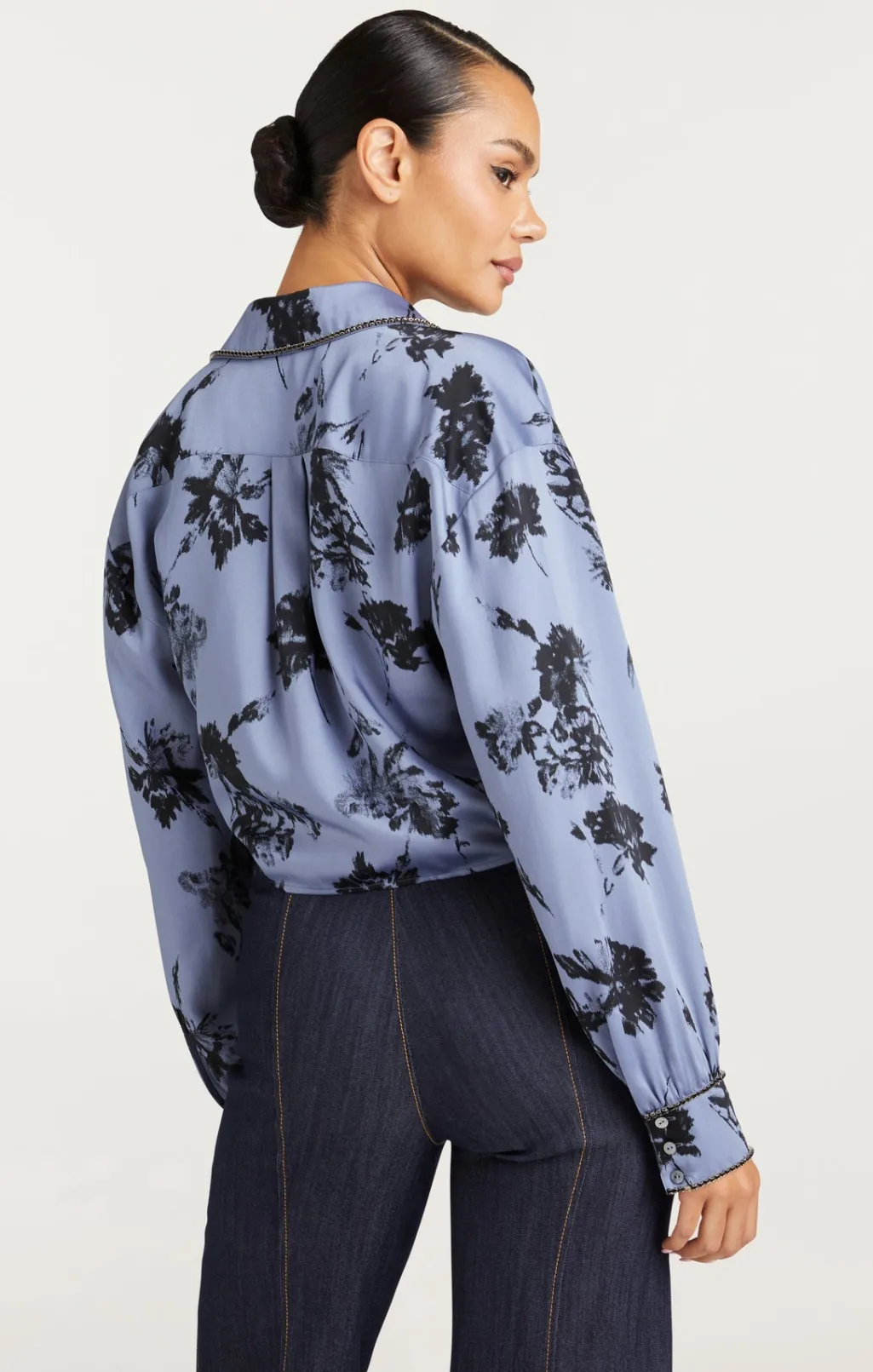 Cinq à Sept Cool Carnation Embellished Marianna Top RusticBlueMulti Sale