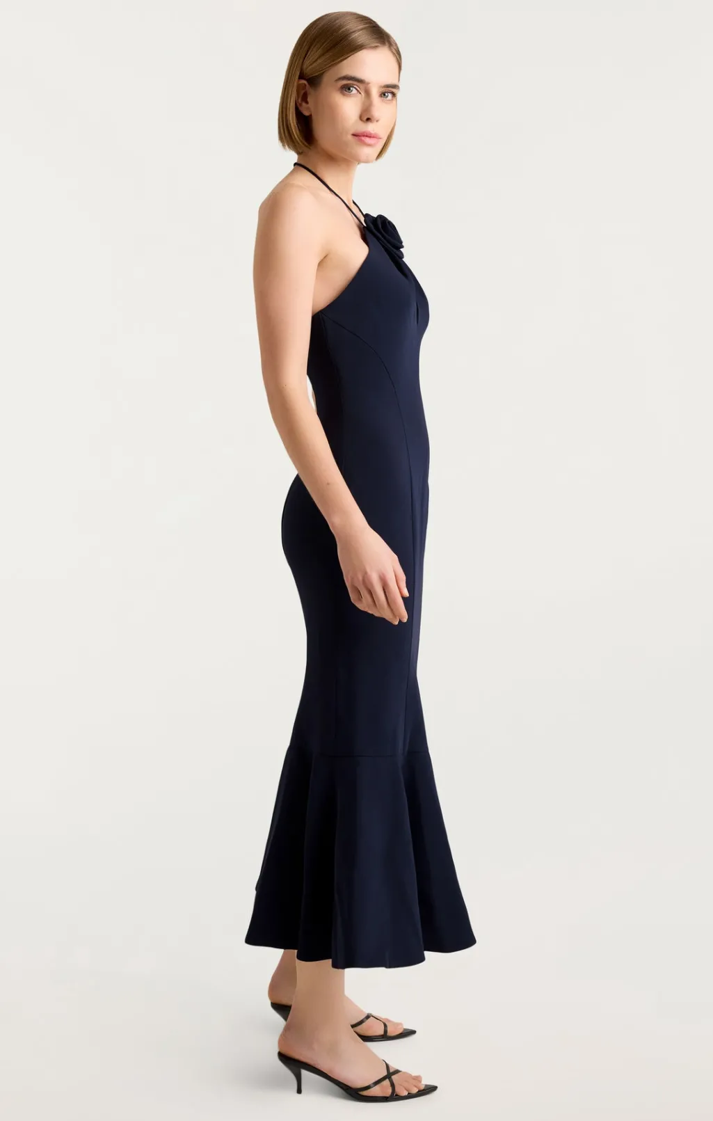 Cinq à Sept Crepe Flower Jennie Dress Navy Online