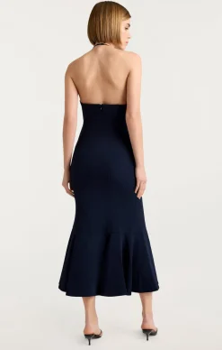 Cinq à Sept Crepe Flower Jennie Dress Navy Online