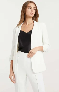 Cinq à Sept Crepe Khloe Blazer Ivory Clearance