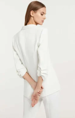 Cinq à Sept Crepe Khloe Blazer Ivory Clearance