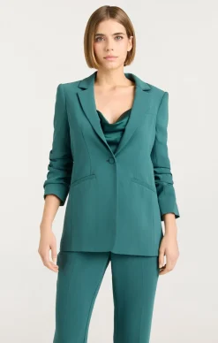 Cinq à Sept Crepe Khloe Blazer GreenOnyx Sale