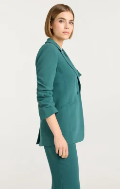 Cinq à Sept Crepe Khloe Blazer GreenOnyx Sale