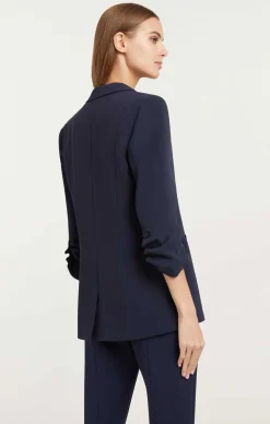 Cinq à Sept Crepe Khloe Blazer Navy Discount