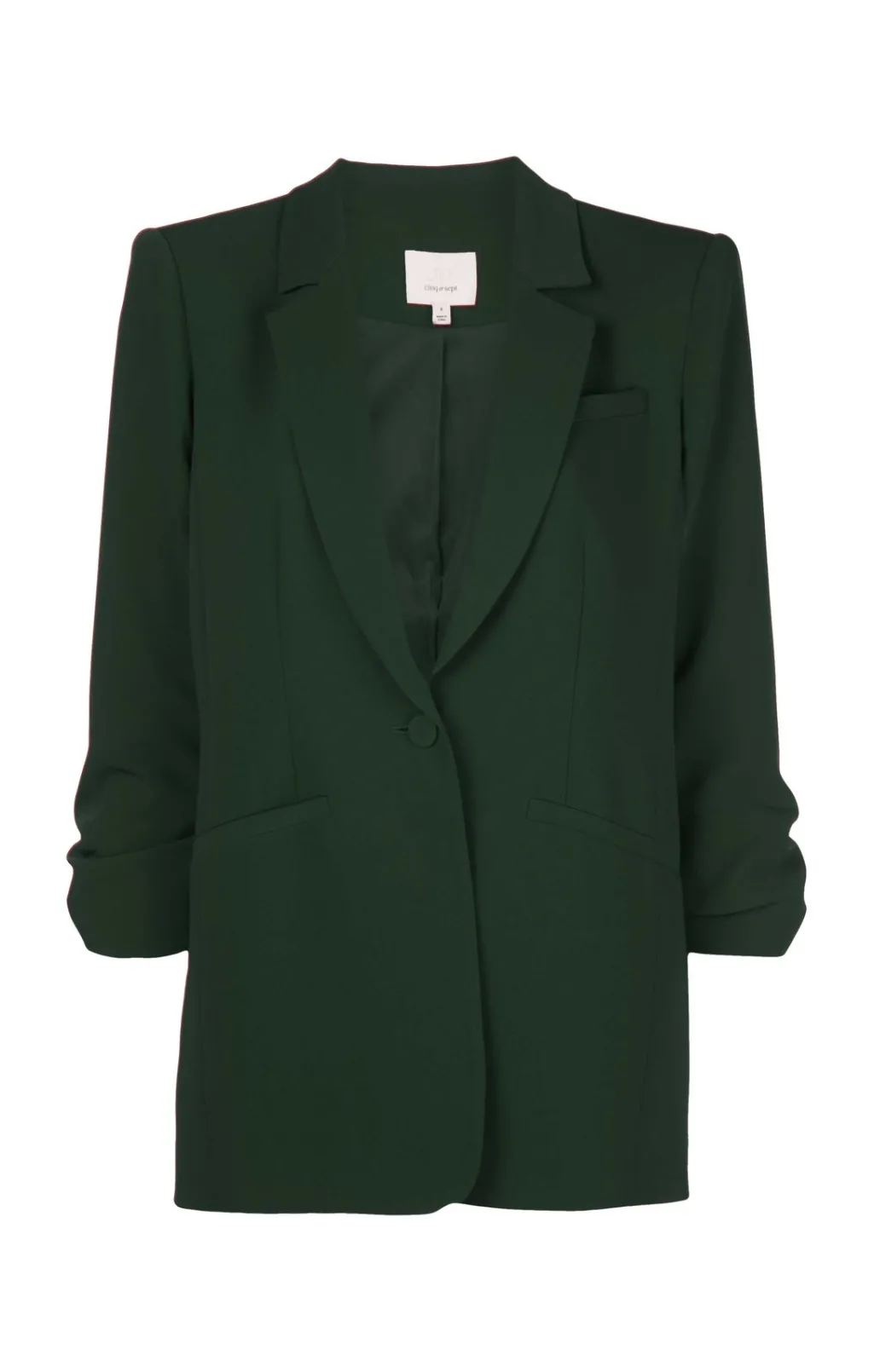 Cinq à Sept Crepe Khloe Blazer DarkEmerald Discount