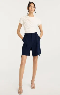 Cinq à Sept Crepe Odilia Short Navy Hot