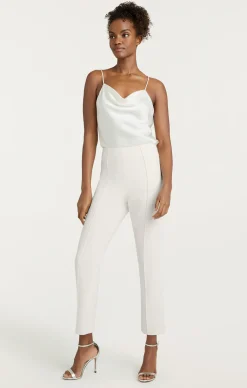 Cinq à Sept Cropped Brianne Pant Ivory Hot