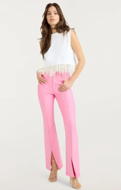 Cinq à Sept Cropped Feather Tee White Sale