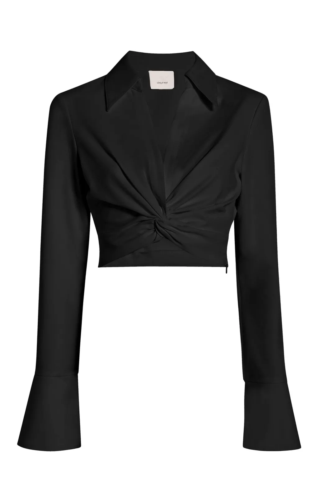 Cinq à Sept Cropped Mckenna Top Black Hot