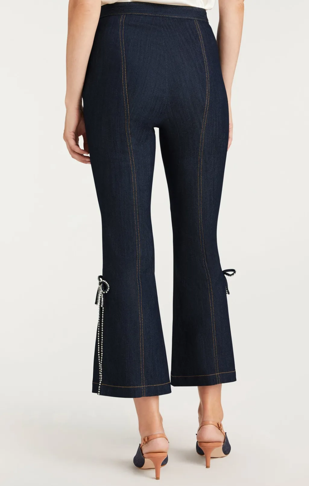 Cinq à Sept Crystal Bow Ayleen Pant Indigo Online