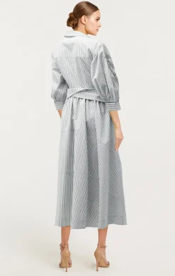 Cinq à Sept Crystal Floral Embellished Camron Dress Ivory/Navy Online