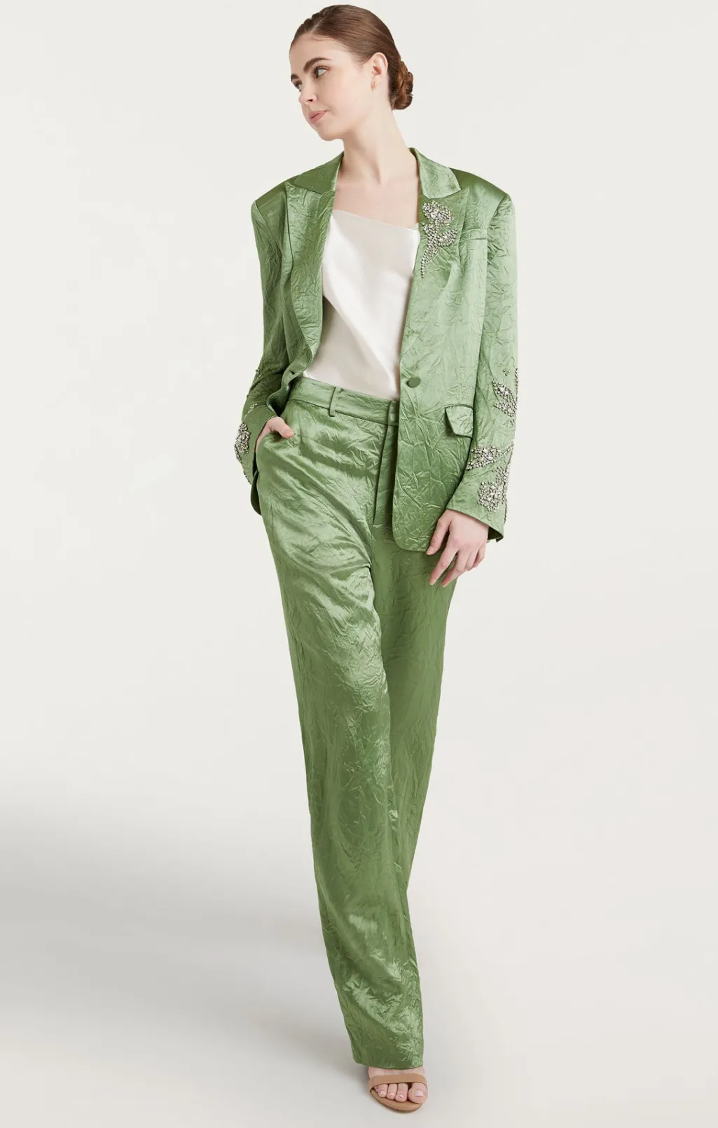 Cinq à Sept Crystal Floral Embellished Cheyenne Blazer Bonsai Best