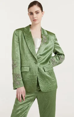Cinq à Sept Crystal Floral Embellished Cheyenne Blazer Bonsai Best