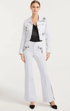 Cinq à Sept Crystal Floral Regina Jacket White Discount