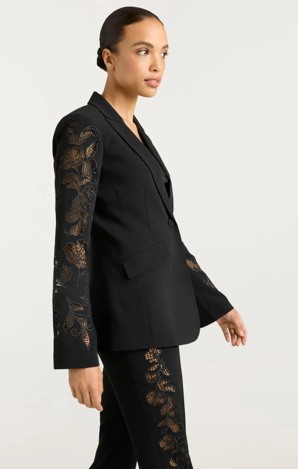 Cinq à Sept Cutout Paisley Embellished Cheyenne Blazer Black Sale