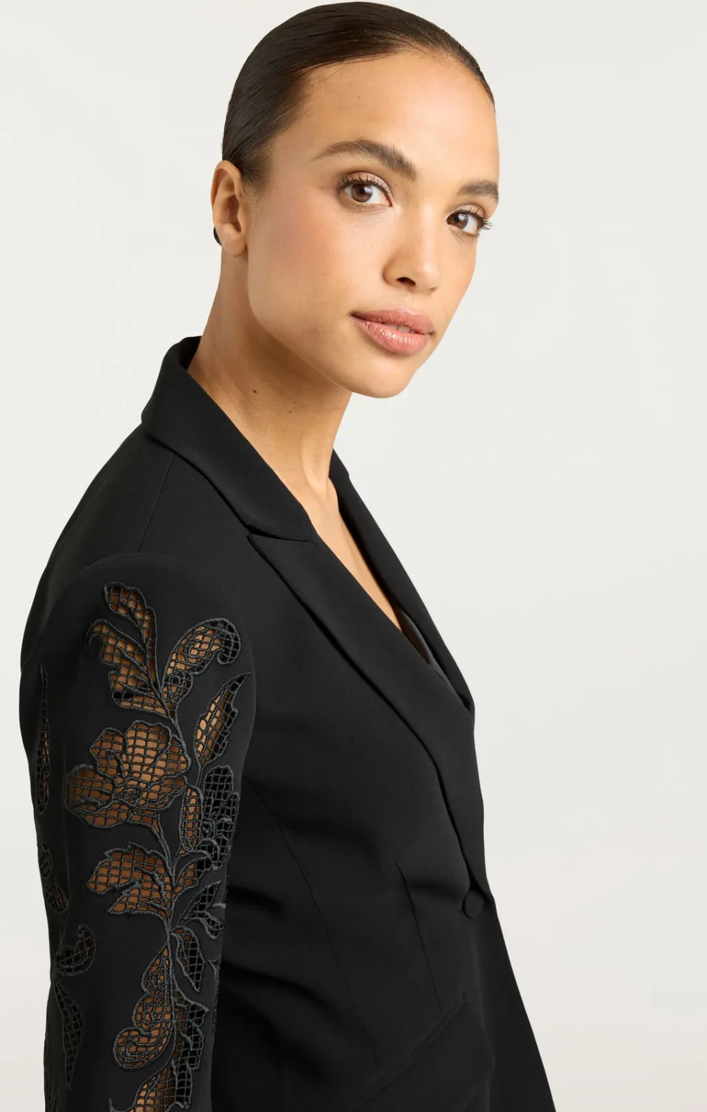 Cinq à Sept Cutout Paisley Embellished Cheyenne Blazer Black Sale