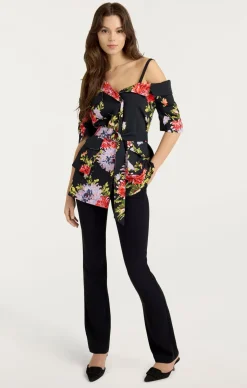 Cinq à Sept Dark Chrysanthemum Katie Jacket BlackMulti Discount