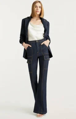 Cinq à Sept Denim Hooded Khloe Blazer Indigo