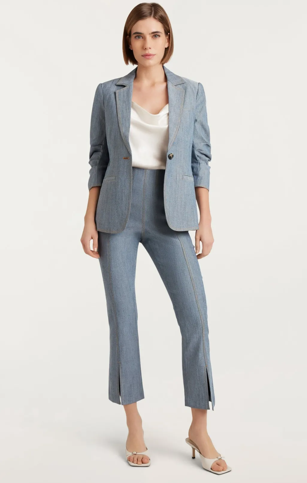 Cinq à Sept Denim Khloe Blazer LightIndigo Best