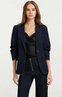 Cinq à Sept Denim Khloe Blazer Indigo Clearance