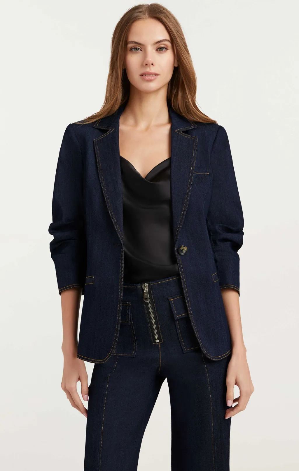 Cinq à Sept Denim Khloe Blazer Indigo Clearance