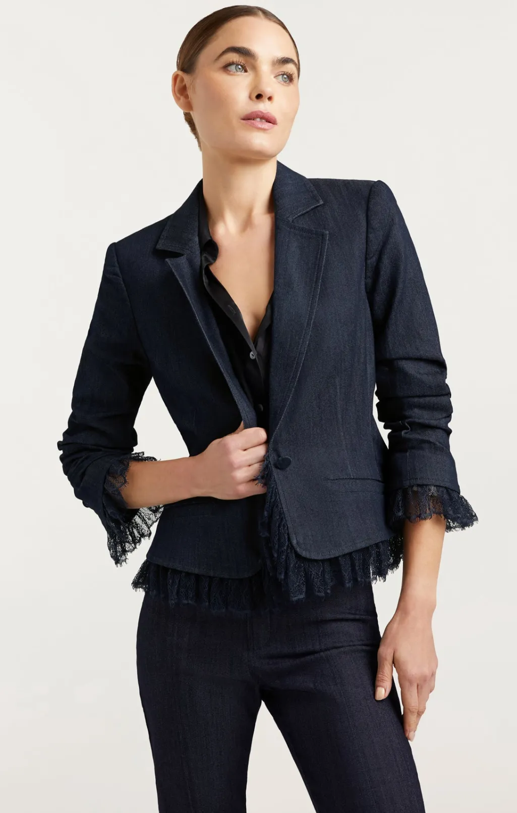 Cinq à Sept Denim Le Petit Roxie Blazer Indigo Outlet