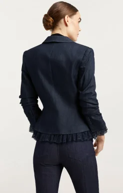 Cinq à Sept Denim Le Petit Roxie Blazer Indigo Outlet