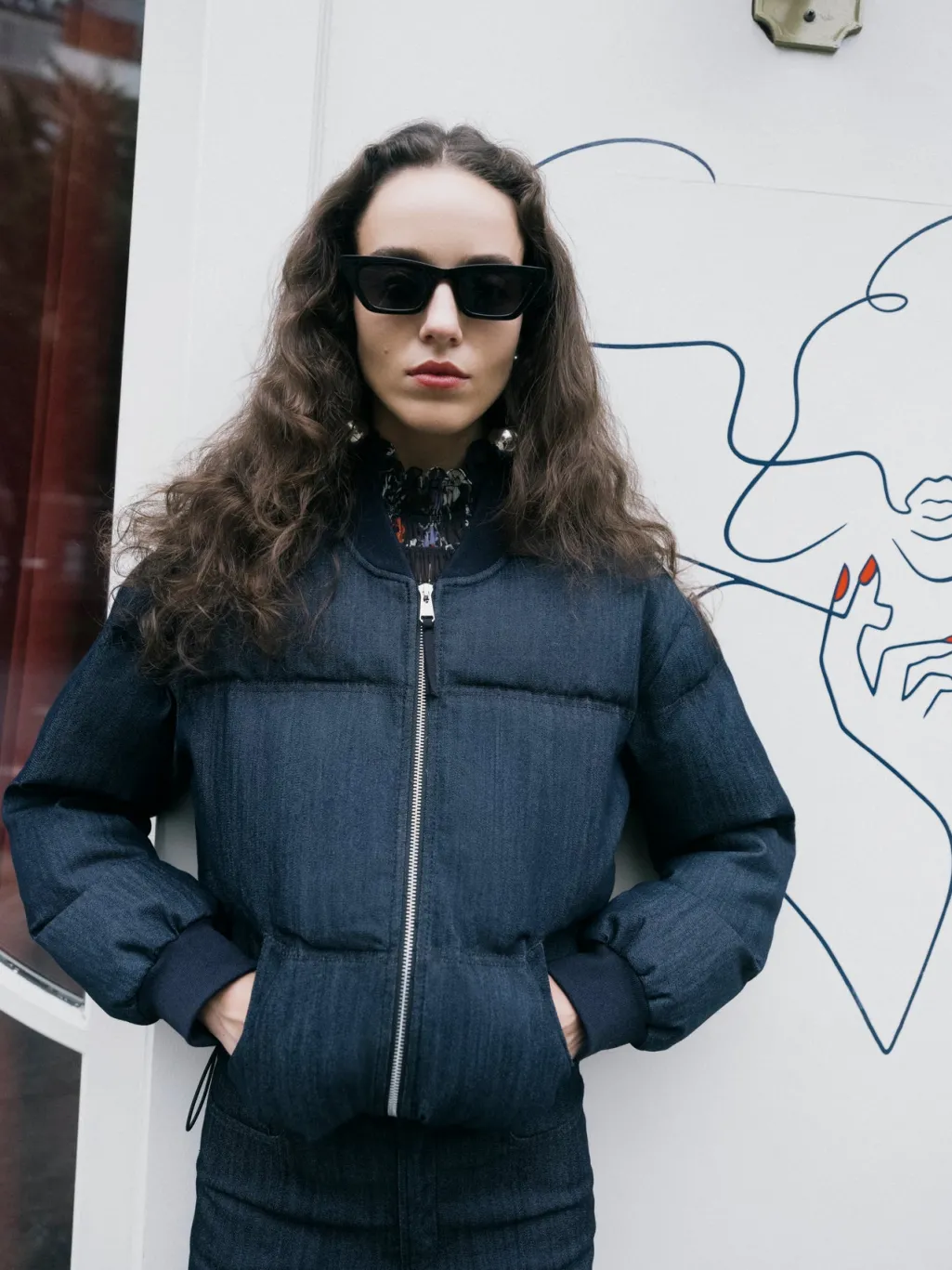 Cinq à Sept Denim Maris Puffer Indigo Clearance