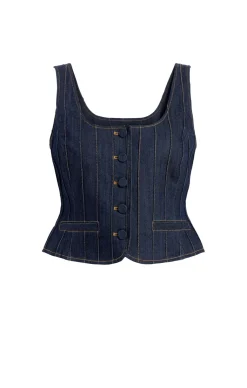Cinq à Sept Denim Rowena Top Indigo New