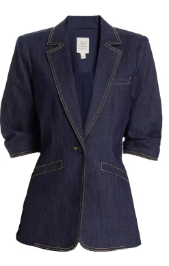 Cinq à Sept Denim Short Sleeve Khloe Blazer Indigo Online