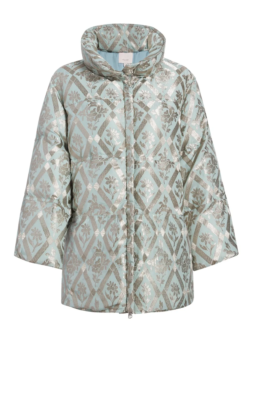 Cinq à Sept Diamond Floral Hallie Puffer CelestialBlue Best