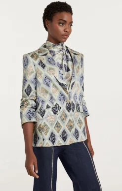 Cinq à Sept Diamond Sea Kylie Blazer CeladonMulti Sale