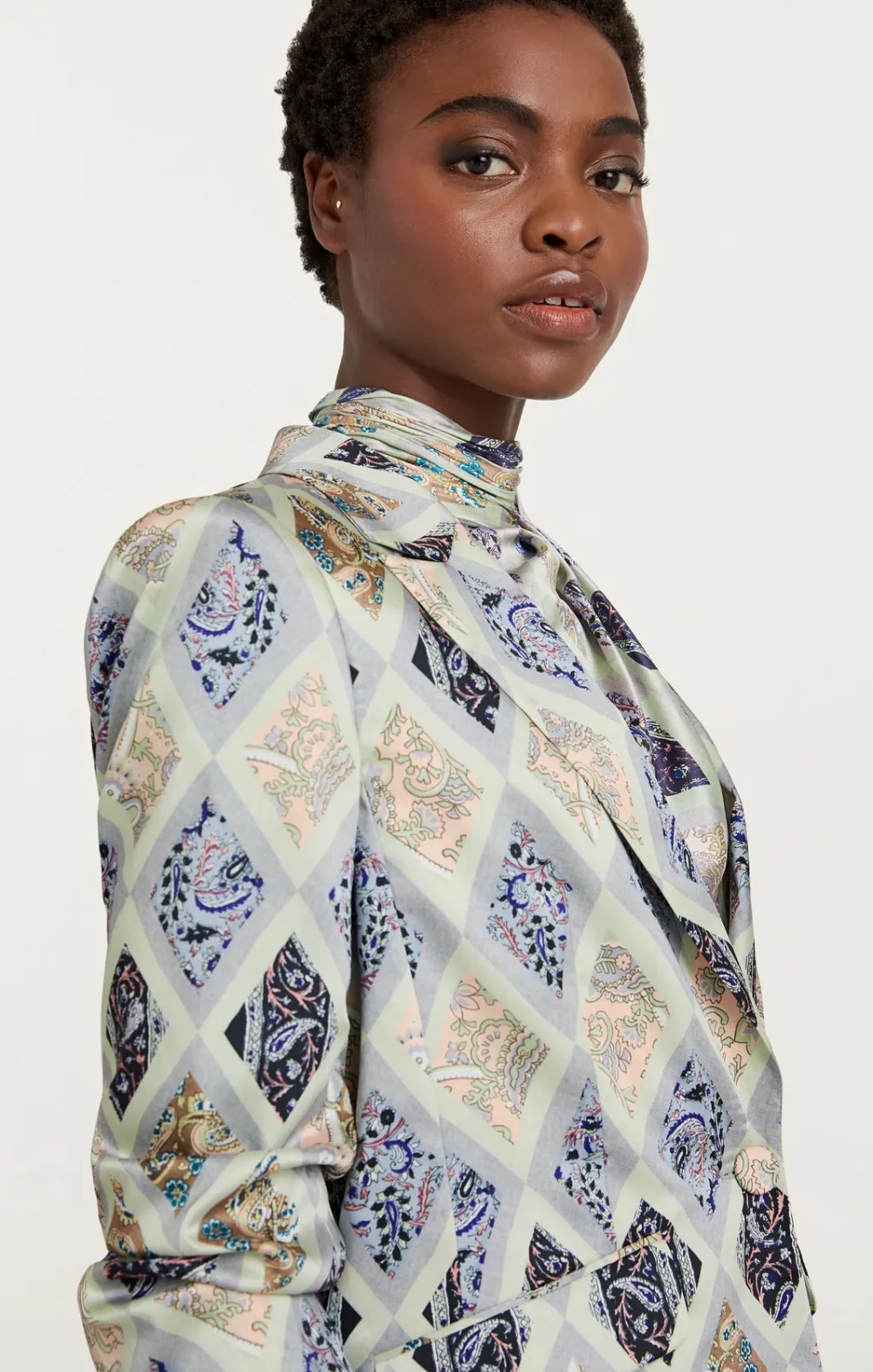 Cinq à Sept Diamond Sea Kylie Blazer CeladonMulti Sale