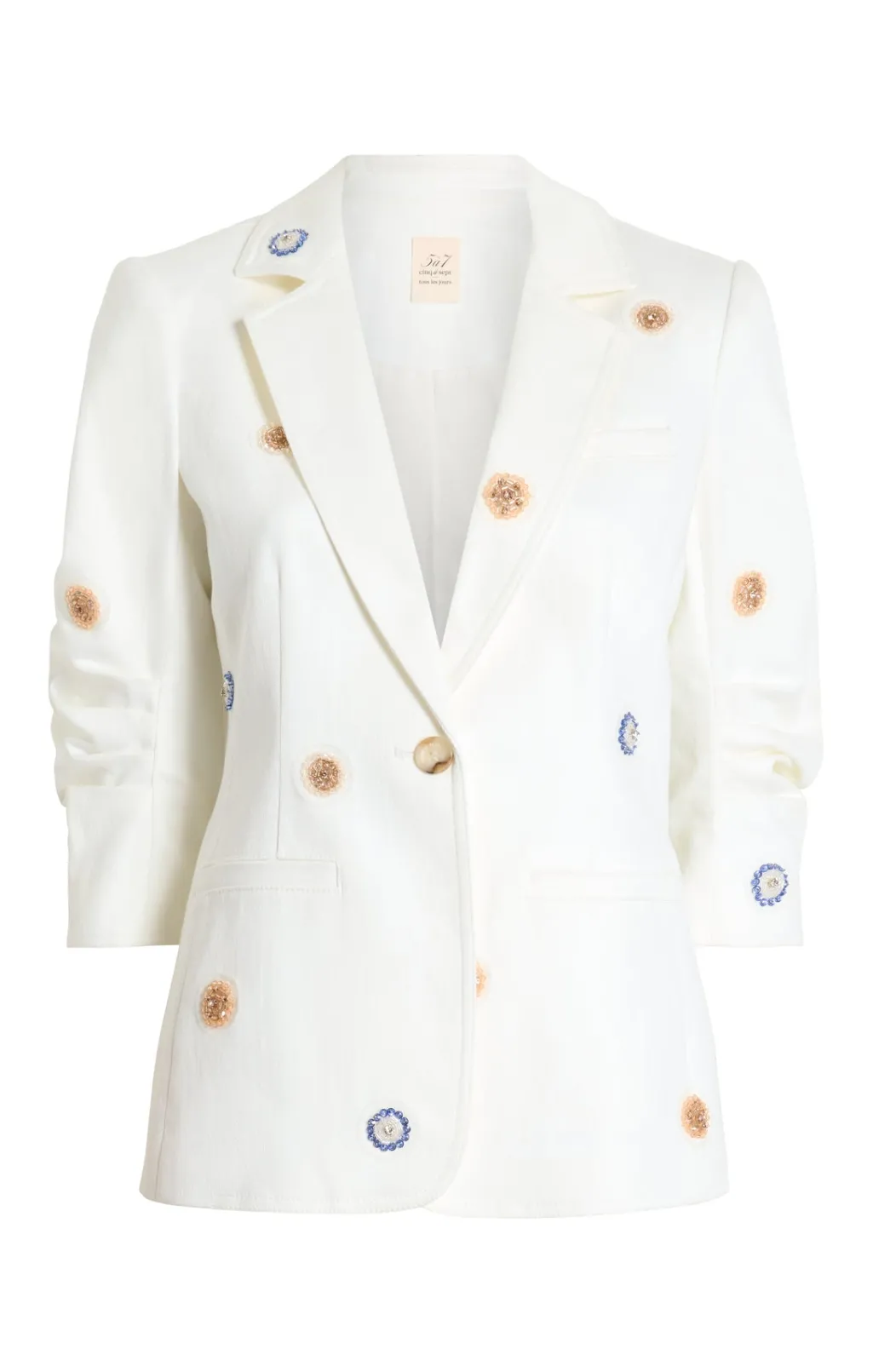 Cinq à Sept Ditsy Dots Denim Khloe Blazer White Online