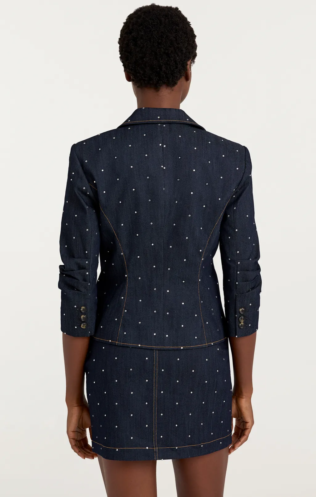 Cinq à Sept Ditsy Rhinestone Le Petit Khloe Blazer Indigo