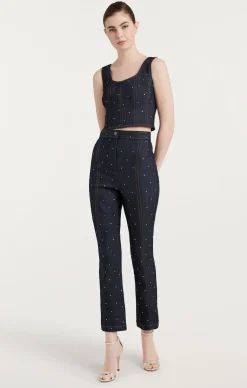 Cinq à Sept Ditsy Rhinestone Ora Bustier Indigo Online