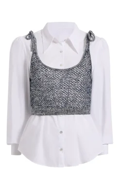 Cinq à Sept Elodie Top Navy/White Online