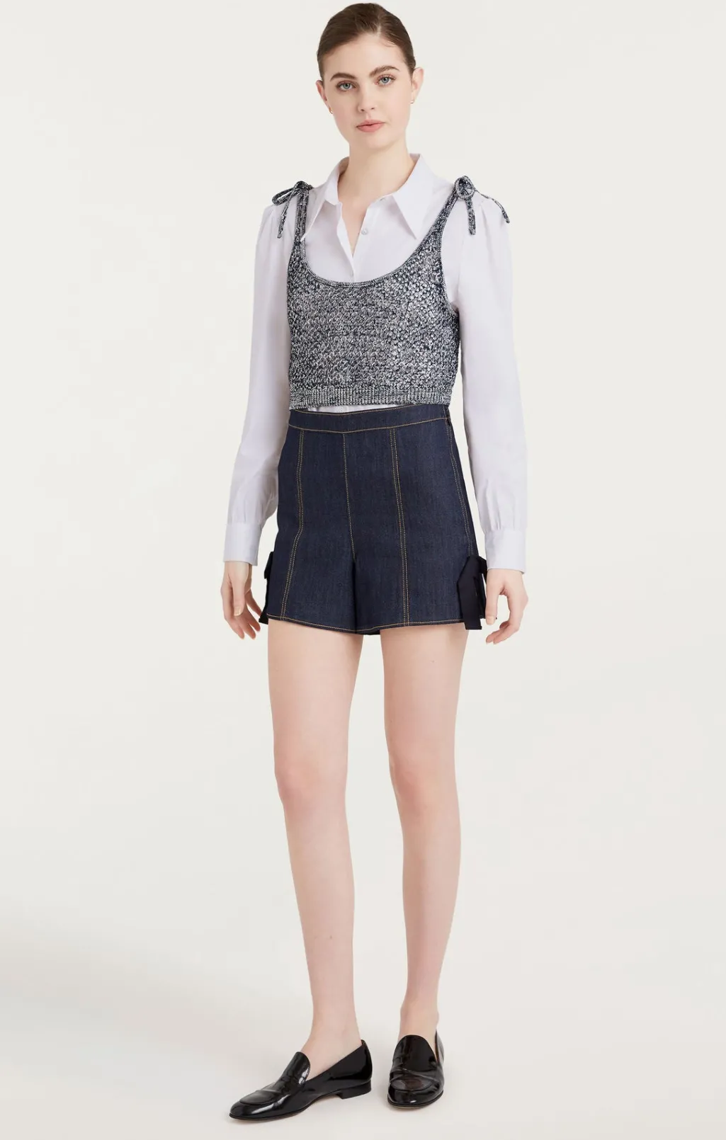 Cinq à Sept Elodie Top Navy/White Online
