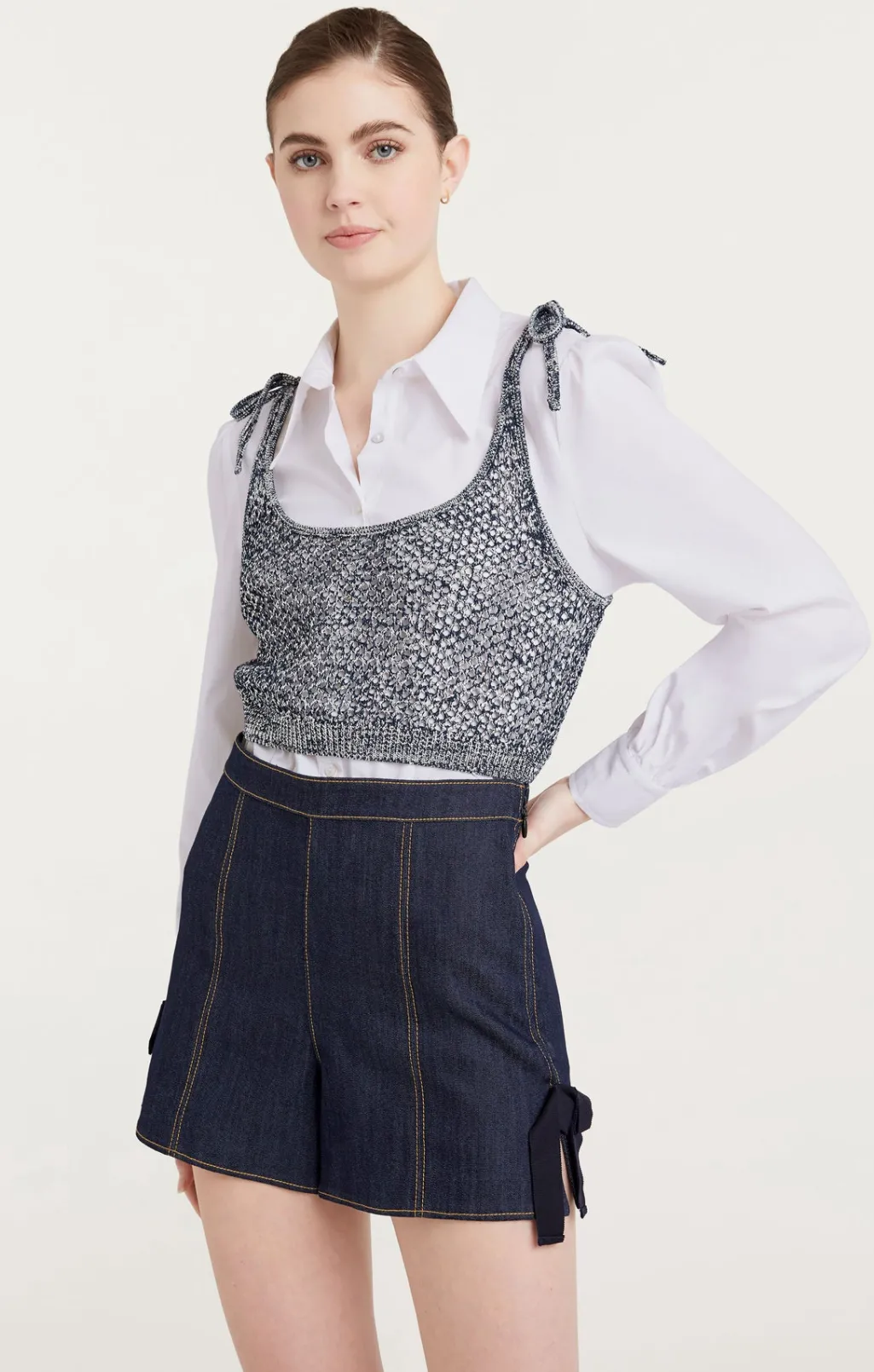Cinq à Sept Elodie Top Navy/White Online