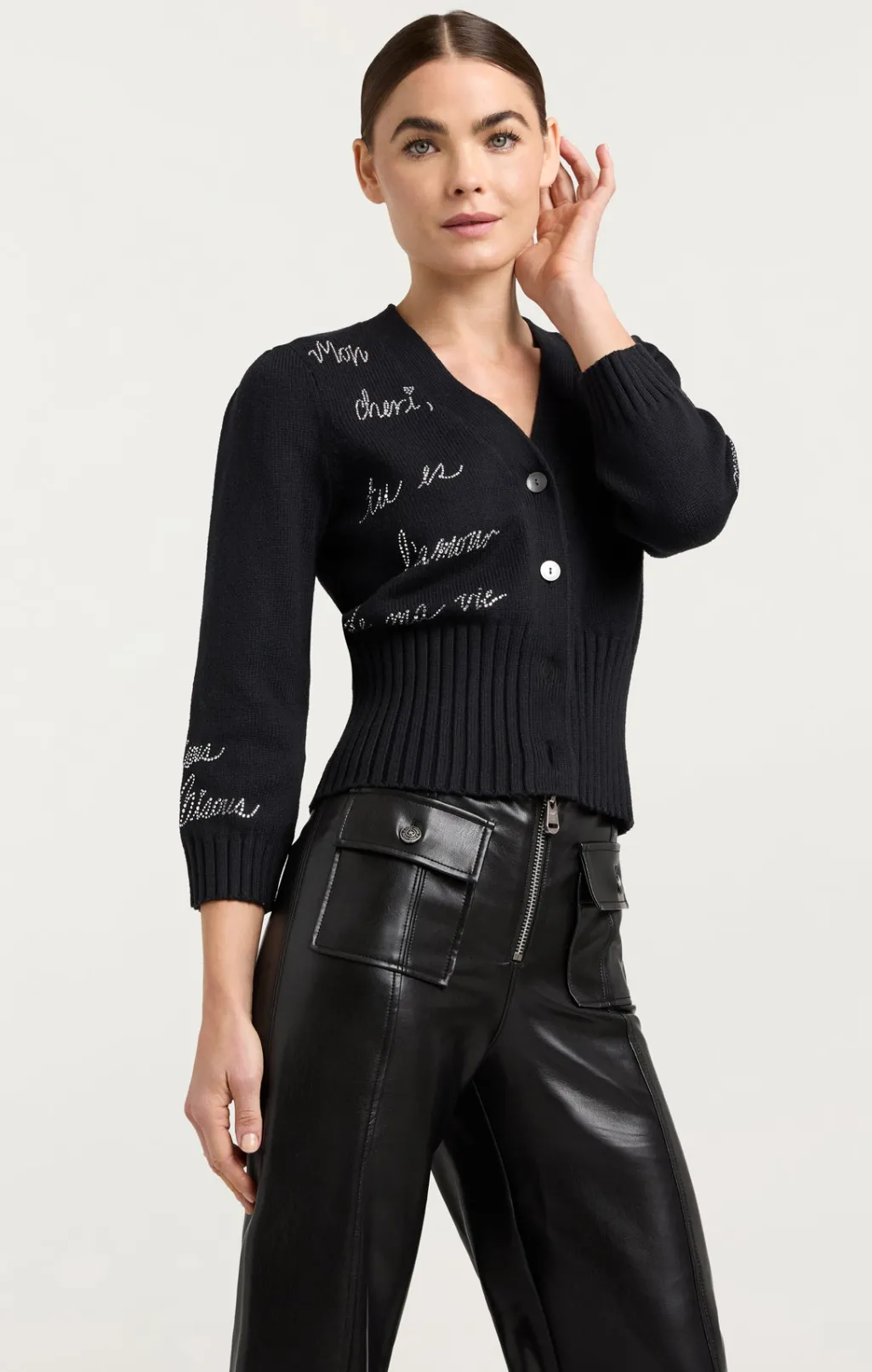 Cinq à Sept Elyse Cardigan Black Discount