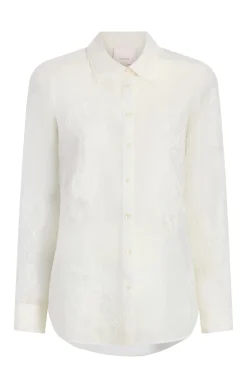 Cinq à Sept Embroidered Organza Luna Top Ivory Online
