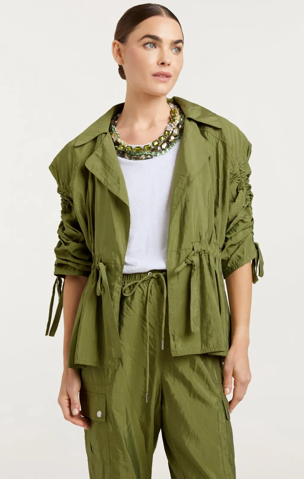 Cinq à Sept Emmeline Jacket OliveGreen
