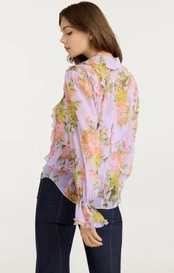 Cinq à Sept Estelle Top LilacMulti Discount