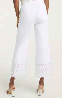 Cinq à Sept Floral Eyelet Amelia Pant White